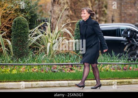 Downing Street, London, UK. 25th February 2025.  Jo Stevens, Secretary of State for Wales, attends the weekly Cabinet Meeting at 10 Downing Street. Credit: Amanda Rose/Alamy Live News Stock Photo