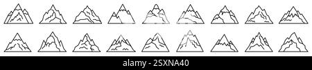 Simple mountain icon. Mountain range. Editable vector Stock Vector ...