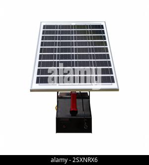 Isolated mobile solar generator with solar panel and battery Stock Photo