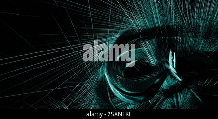 3d render of abstract metallic scifi scene Stock Photo