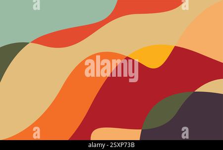 Colorful liquid and fluid background for summer background vector. minimalist design wallpaper Stock Vector
