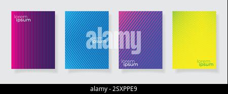 stock vector abstract geometric design background with diagonal line texture for business brochure cover design Stock Vector
