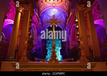 Luminous light installation The High Altar inside St. Paul's Cathedral