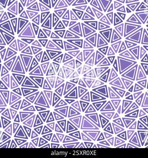 Vector science background. Rounded solid shapes in frames. Compact triangles size. Monotone style. Repeatable pattern. Vibrant vector tiles. Stock Vector