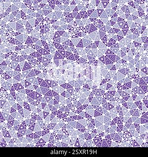 Abstract mosaic background. Small triangles size. Multiple repeated inner triangles. Multiple colors style. Repeatable pattern. Elegant vector tiles. Stock Vector