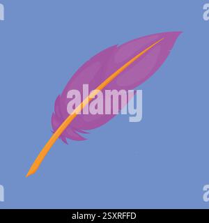 Quill feather pen Illustration Vector. Quill icon vector. feather pen vector Stock Vector