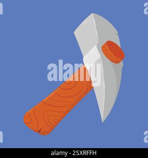 Pickaxe Illustration Vector. Digging tool icon vector. pickaxe hammer icon Stock Vector
