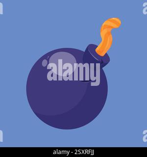 Bomb illustration vector. bomb TNT icon vector. bomb ball icon Stock Vector
