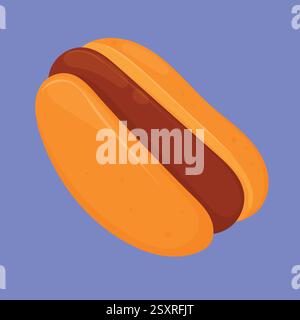 Hotdog vector illustration. hotdog junk food icon vector. food hotdog sausage vector Stock Vector