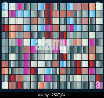colorful gradient collection swatch design, modern gradient colorful slots Stock Vector
