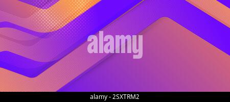 Blue and Purple Abstract Gradient Background Design Vector with Modern Technology Concept Stock Vector