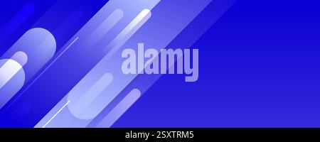 Blue Abstract Background with Geometric Shapes in a Minimalist and Minimalist Concept Stock Vector