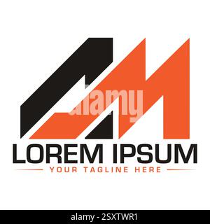 AM Letter Logo Design Stock Vector