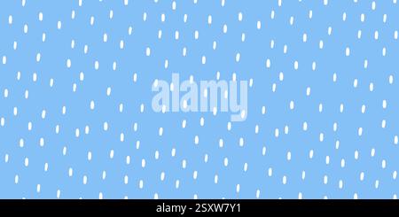 Simple rain pattern. White Water line and liquid drops. Small dash background. Rainy fall texture. Vector illustration Stock Vector