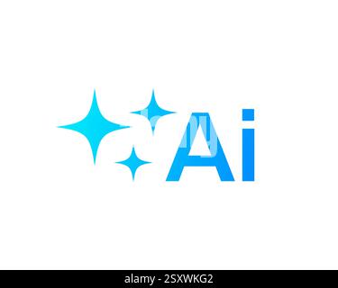 AI symbol with gradient colors, modern design, and online bot focus ...
