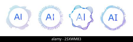 Radial soundwave design with neon effects for music and audio themes. Stock Vector