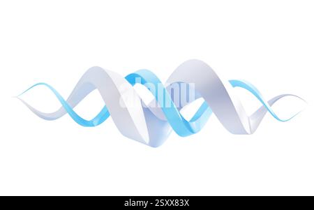 Abstract flowing curve lines, 3d rendering. 3D illustration. Stock Photo