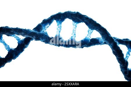 Biological DNA structure with bioengineering concept, 3d rendering. 3D illustration. Stock Photo