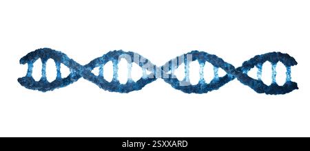 Biological DNA structure with bioengineering concept, 3d rendering. 3D illustration. Stock Photo