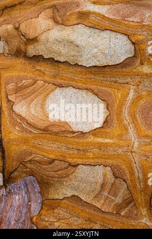 Sandstone at Point Reyes National seashore, background and backdrop copy-space Stock Photo