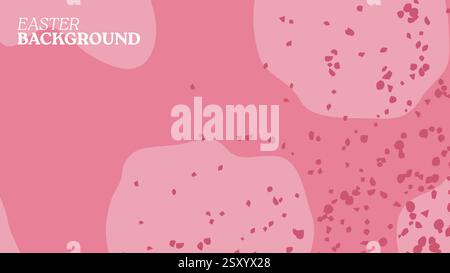 Minimal abstract horizontal background vector illustration. Soft earth tone pastel color organic shape Background. Design for Spring or Easter card, b Stock Vector