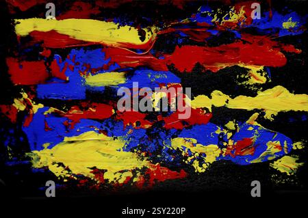 Abstract palette of colorful background, Abstract Art Acrylic Painting Texture Background, spring colors, summer colors, spring festival background, p Stock Photo