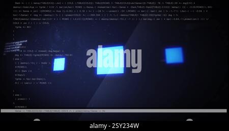 Image of loading bar over data processing Stock Photo