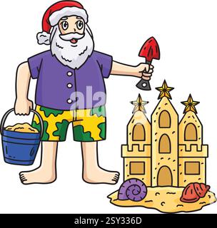 Sand Castle Cartoon Colored Clipart Illustration Stock Vector Image ...