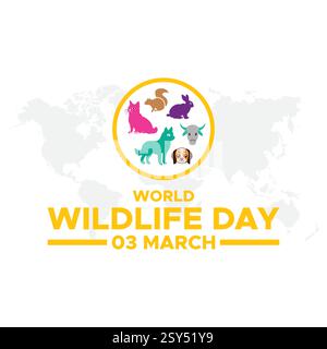 world wildlife day Stock Vector