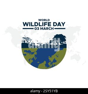 world wildlife day Stock Vector