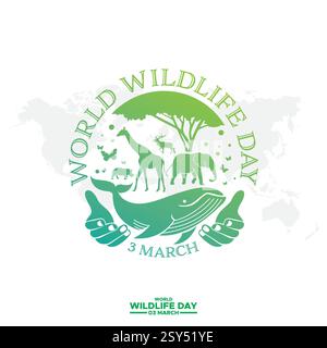 world wildlife day Stock Vector