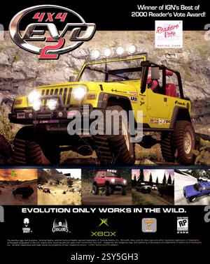 2001 ad for 4x4 Evo 2, or 4x4 Evolution 2, a racing video game by Terminal Reality Stock Photo