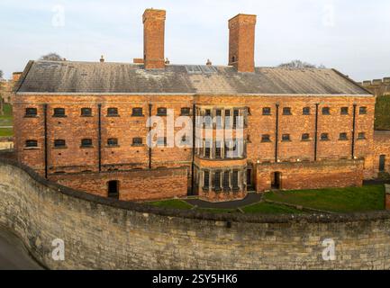Exterior of Victorian jail museum, Lincoln Castle, city of Lincoln, Lincolnshire, England, UK Stock Photo