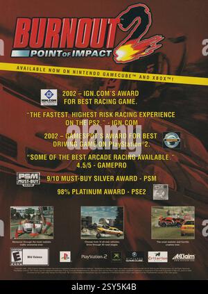Burnout 2 Point Of Impact – Jeu PS2 Complet, VF, Sony, PAL (bon état)