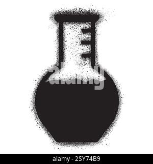chemical bottle icons icon Spray Painted Graffiti Sprayed isolated on white background. Stock Vector