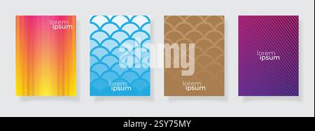 modern poster templates abstract vector backgrounds halftone gradients modern poster templates abstract vector backgrounds Stock Vector