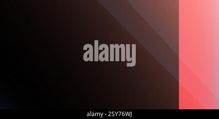 Abstract background featuring smooth black gradient with overlapping transparent red geometric shapes. Ideal for business presentations, website desig Stock Vector