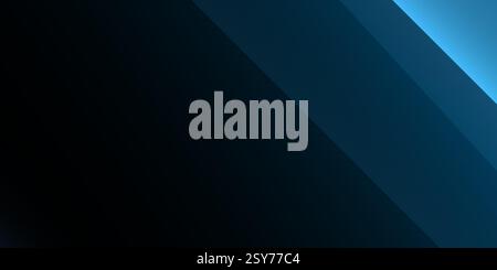 A modern abstract design featuring bold diagonal shades of blue gradient stripes. Dark background. The dynamic composition conveys energy, motion, ele Stock Vector