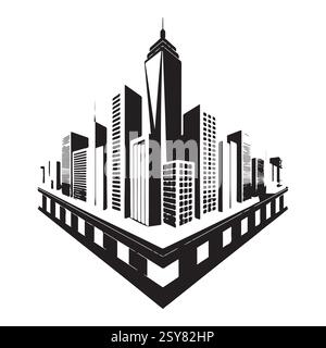 building silhouette image Stock Vector