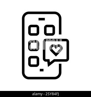 Digital platforms black line icon Stock Vector