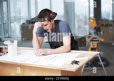 Headache man drawing Stock Photo - Alamy