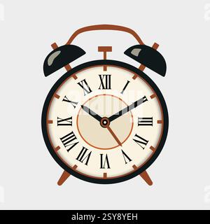 Retro and vintage Alarm Clock Vector Design Stock Vector