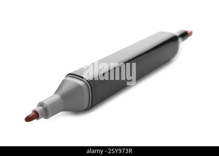 One double sided marker isolated on white Stock Photo