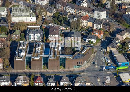 Luftbild, Hochschule Ruhr West - Campus Bottrop Gebäudekomplex, Nord-Ost, Bottrop, Ruhrgebiet, Nordrhein-Westfalen, Deutschland ACHTUNGxMINDESTHONORARx60xEURO *** Aerial view, Hochschule Ruhr West Campus Bottrop building complex, North East, Bottrop, Ruhr area, North Rhine-Westphalia, Germany ATTENTIONxMINDESTHONORARx60xEURO Stock Photo