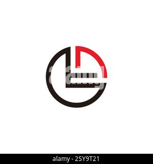letter tn arrow circles geometric lines logo vector Stock Vector