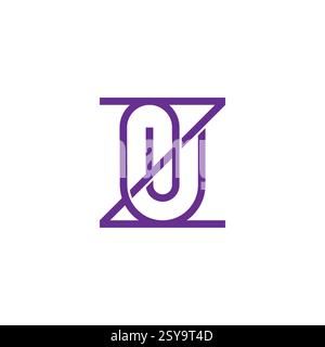 letter zu spiral simple geometric logo vector Stock Vector