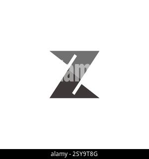 letters z linked arrow simple colorful arrows logo vector Stock Vector