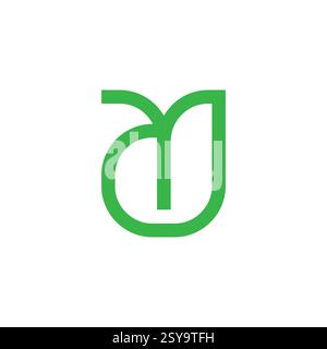 letters dy simple geometric lines logo vector Stock Vector