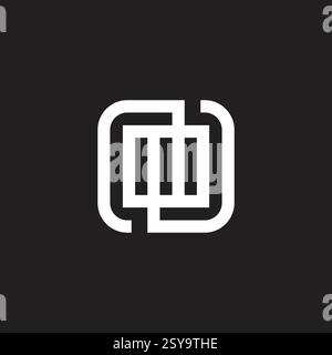 letter n pet cage simple geometric logo vector Stock Vector