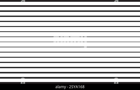 Monochrome Horizontal Stripes Background, Repeating Geometric Pattern for Fabric, Wallpaper, and Digital Paper, Vector illustration Stock Vector